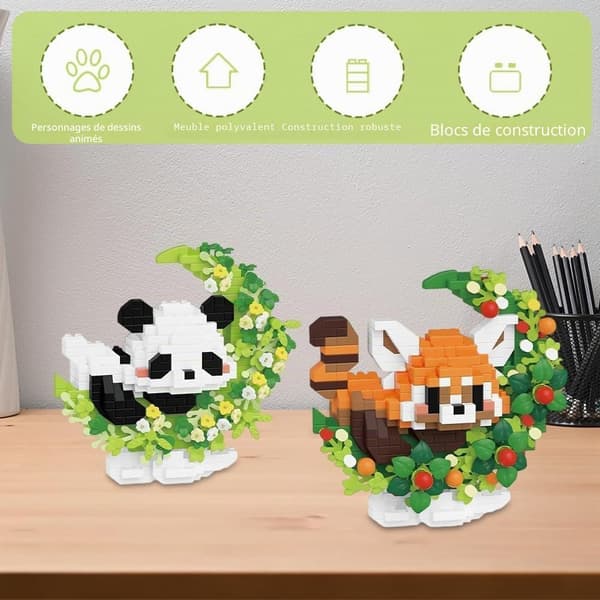 Panda byggeklodser, 2-delt sæt