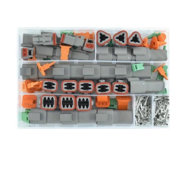 180 stk for Deutsch DT Series koblingssortiment, stemplede kontakter, vanntette elektriske bilkoblinger