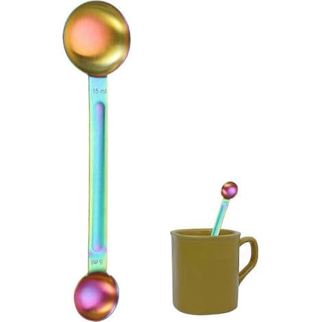 Kaffemål til malet kaffe - Rustfrit stål. Multifunktionelt værktøj til måling og stampning af kaffe.