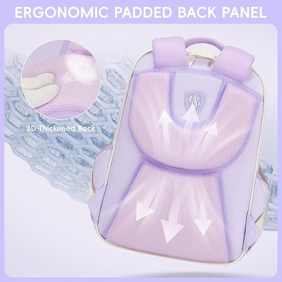Pige rygsæk, ergonomisk skoletaske, børneskoletaske, 20 L