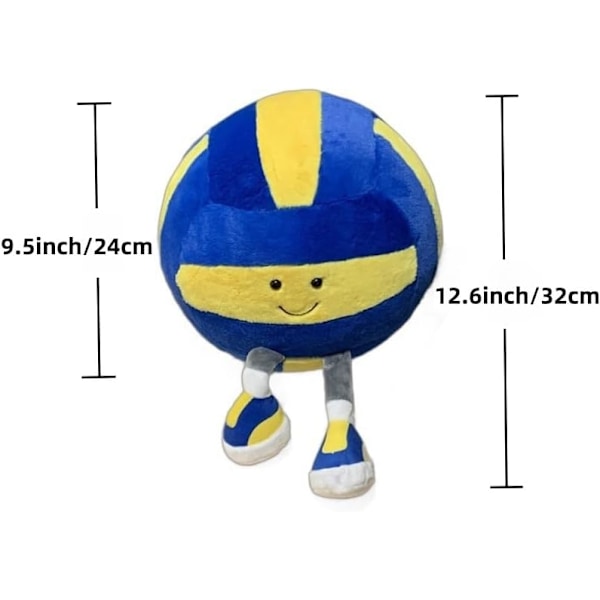 32 cm Volleyball Plussjeleketøy, Myk Stoppet Volleyball Plussj Pute Fuzzy Spillbar Klemmende Sport Plussj Pute, Rom Sofa Seng Dekor, Barnefødselsdag