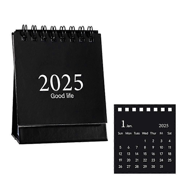 Mini Bordkalender Skrivebordskalender Indbindingskalender Dekor White