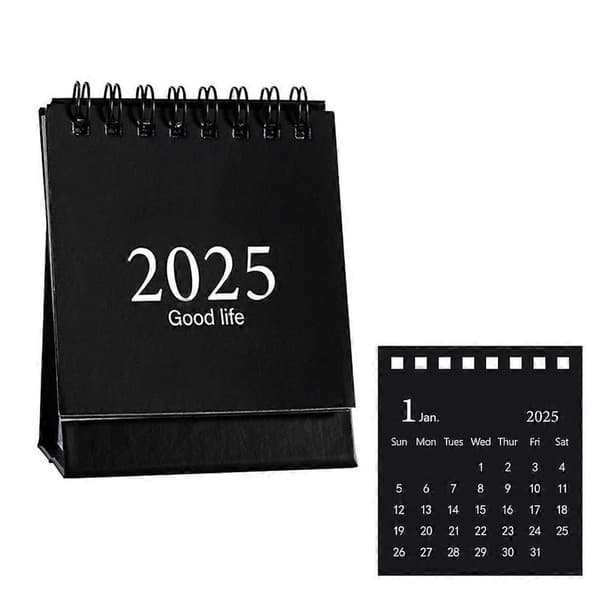 Mini Skrivebordskalender Desktop Kalender Innbundet Kalender Dekor White