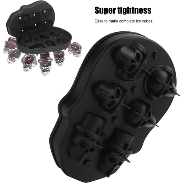 Pakke Skull Ice Fat, Silikon 3D Ghost Face Dagligvarer Is