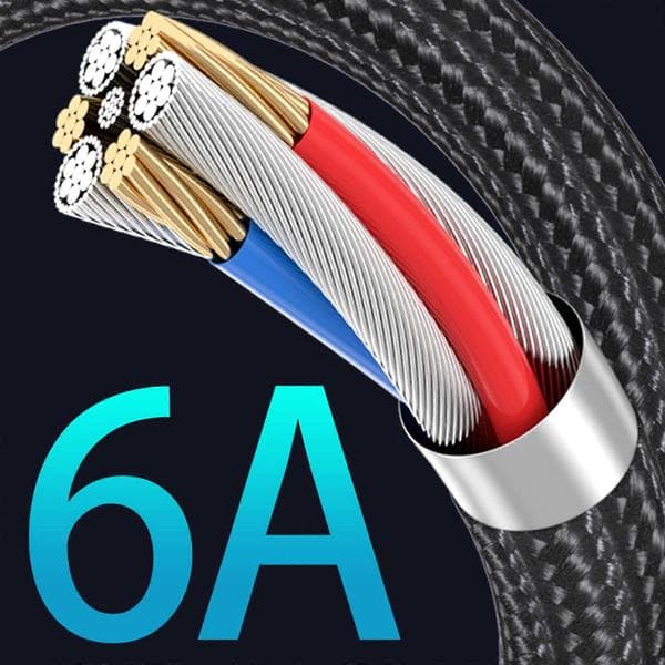 USB C-kabel 66W USB C til USB C-kabel USB C til USB C Hurtigopladning Nylonflettet USB C til USB C-kabel til telefon 0.5m double elbow