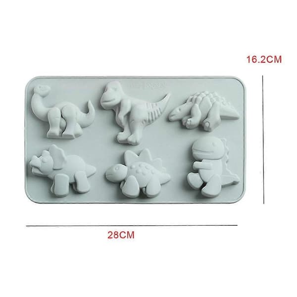 Sød Dinosaur DIY Gelé Is Chokolade Bageform Gummislik Tegneserie blue