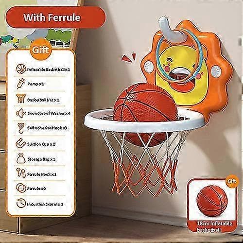 Småbarn Barn Inomhus Mini Basketkorg med Tyst Basketboll Blue