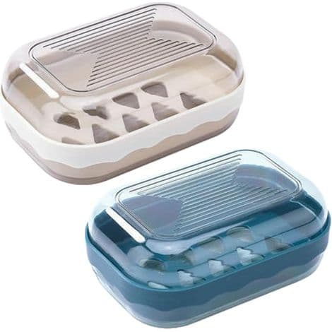 Bärbar resetvålkopp (2-pack) med lock, läckagesäker och lufttät