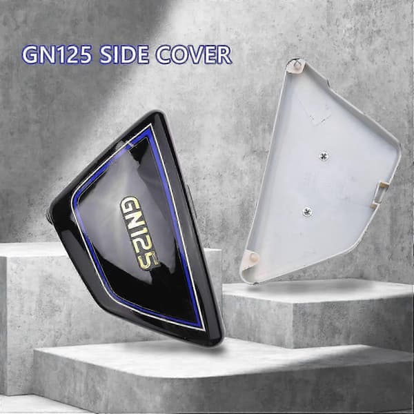 Sidebeklædning til Suzuki GN125 - Sort motorcykel batteripanel noir