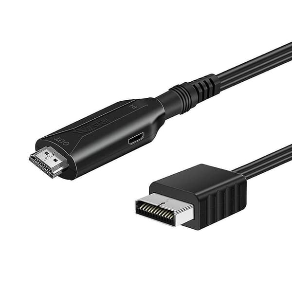 PS2 till HDMI-adapter för ljud- och videokonvertering