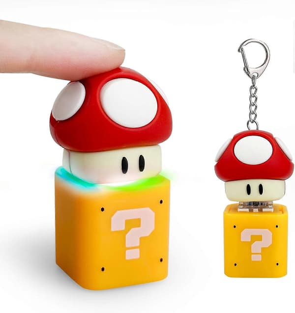 Fidget Clicker -avaimenperä, Fidget Clicker -avaimenperä valolla, näppäimistöfidget-lelu Mushroom