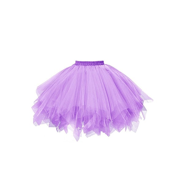 Skørt Kvinders Mesh Tulle Prinsesse Stræk Voksen Kort Ballet Tutu Dans creamy white