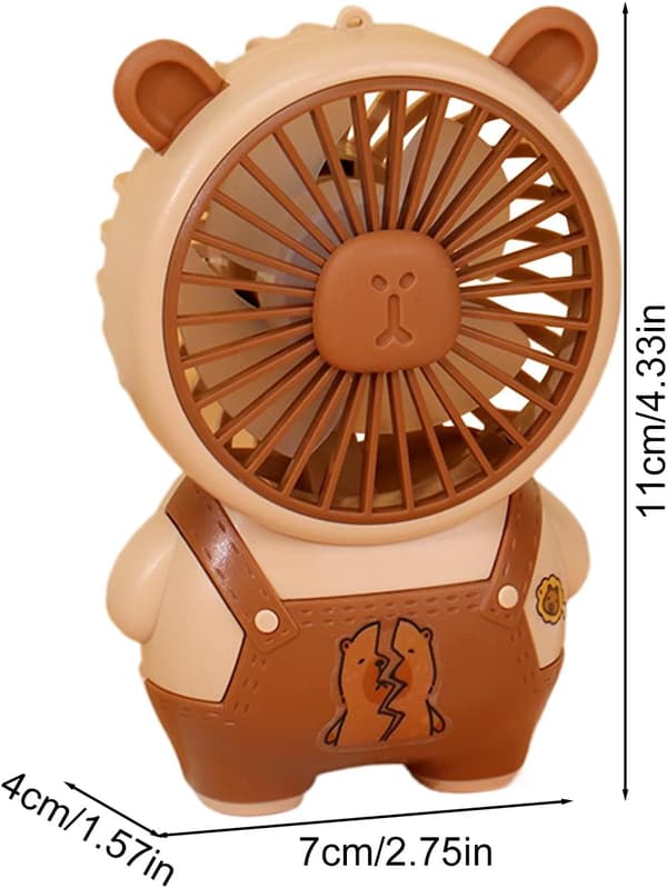Bærbar ventilator, USB-ventilator, 7 x 4 x 11 cm, lille bærbar køleenhed