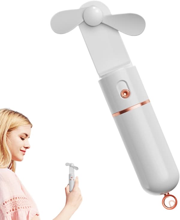 Bærbar ventilator, rejseventilator, bærbar powerbank