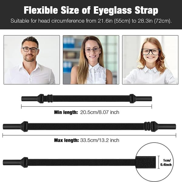 Justerbara glasögonsnören, elastisk nylon, halkfria, ZQKLA[F2]