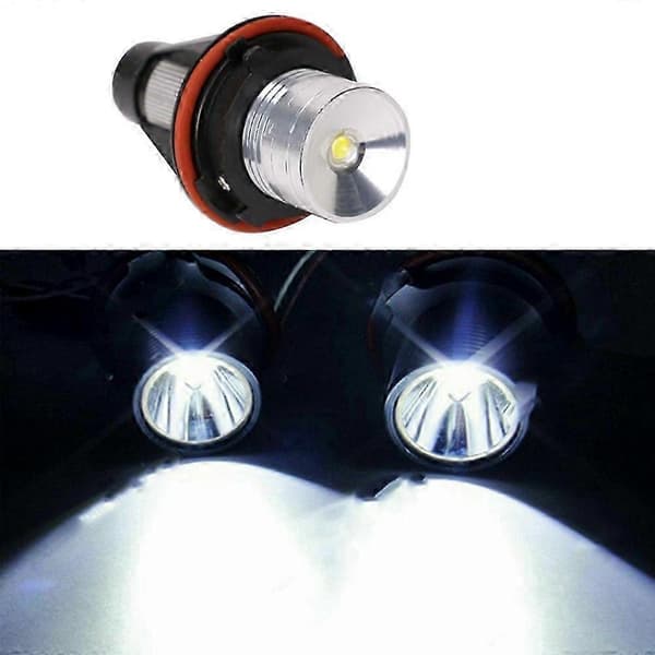 Par 8000K hvide LED Angel Eye Halos til BMW E39 E53 E60 E63 E64 E66 E87 5-serie køretøjer Comme le montre