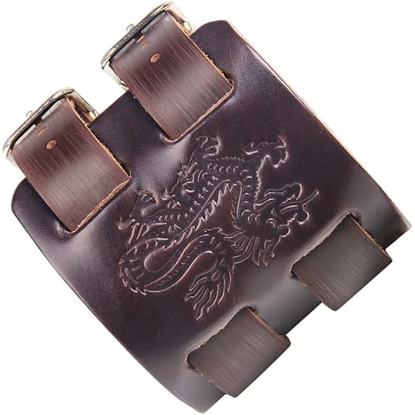 Leather Cuff Bracelet Dragon Bracelet Punk Style Wide Cuff Bracelet Bangle for Men and Women