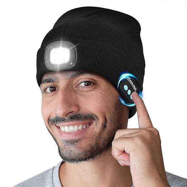 Bluetooth mössa med hörlurar, stickad musikmössa