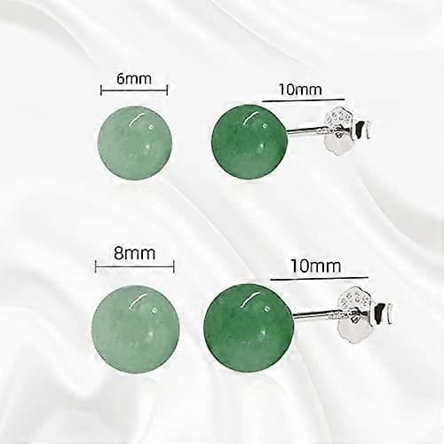 GLLBTPT Jade Øreringe Studs 925 Sterling Sølv Øreringe Studs til Følsomme Ører Grøn Jade Stud Øreringe til Kvinder og Mænd Tilbage til Skole August Fødsel triangle silver