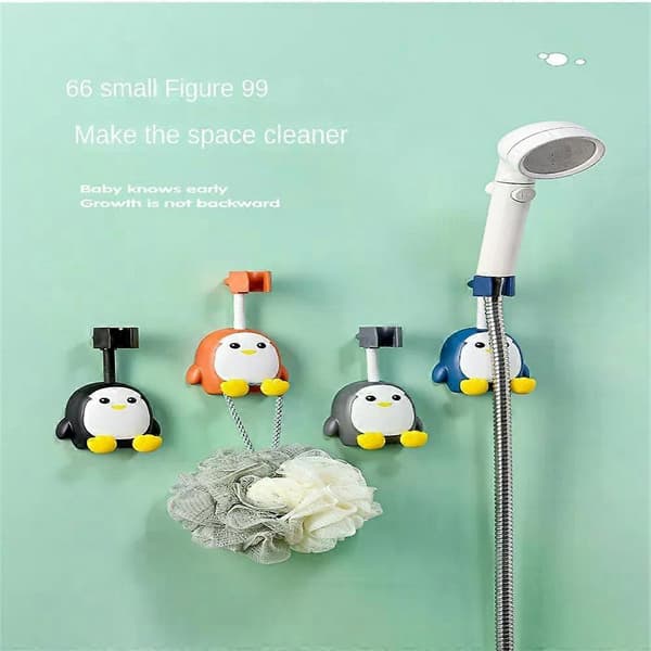 Badekar Dusjhode Brakett Holder Justerbar Veggmontert Dusjhode Dusjstativ Hylle Grey