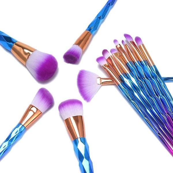 Kompatibelt Unicorn Farverigt Pro Sæt med 12 eksklusive makeupbørster / makeup living[EE]