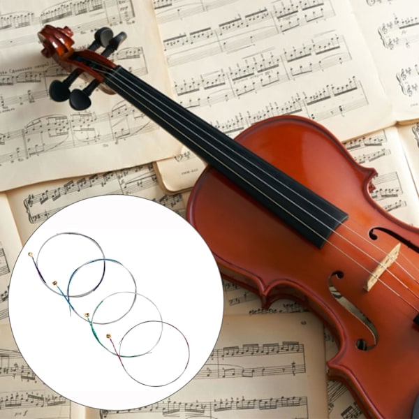 4 st violinsträngar, 4/4 eller 3/4 strängar universell komplett uppsättning, stränginstrumenttillbehör, ersättning G, D, A, E strängar