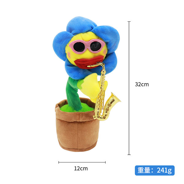 Dansende kaktus kan tale, legetøj, svampe og fortryllende blomster kan svinge sandskulpturer for sjov. Elektrisk legetøj Blue sunflower 5