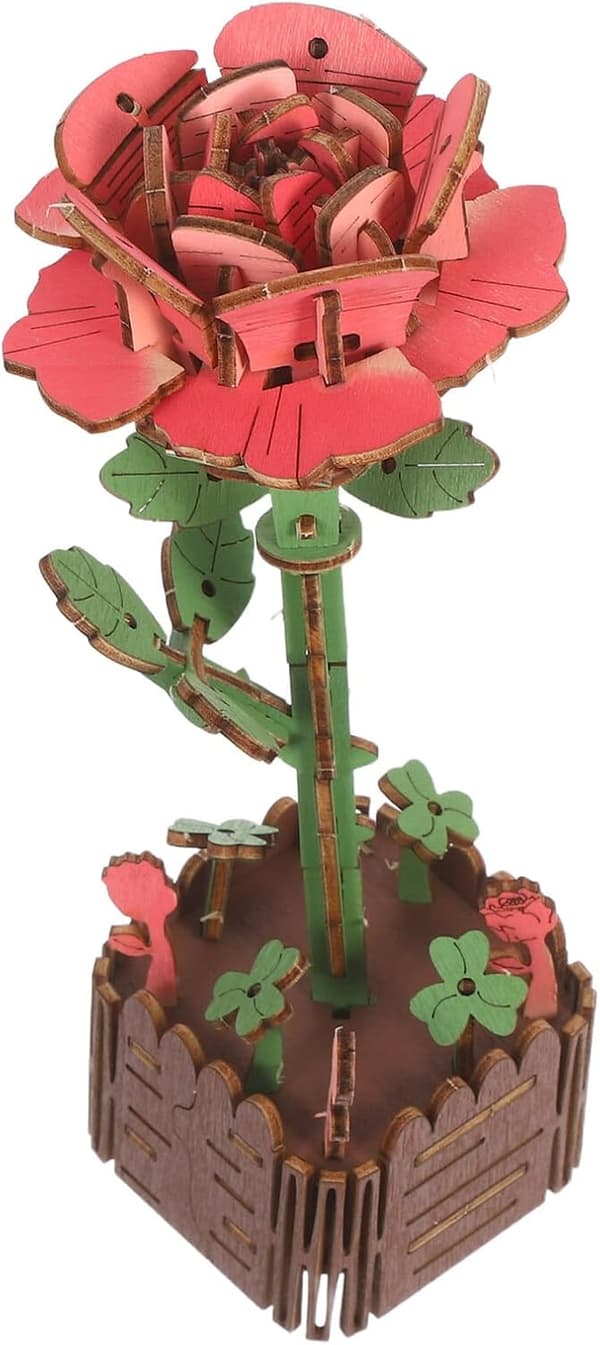 Træblomsterpuslespil, DIY rosenbuket