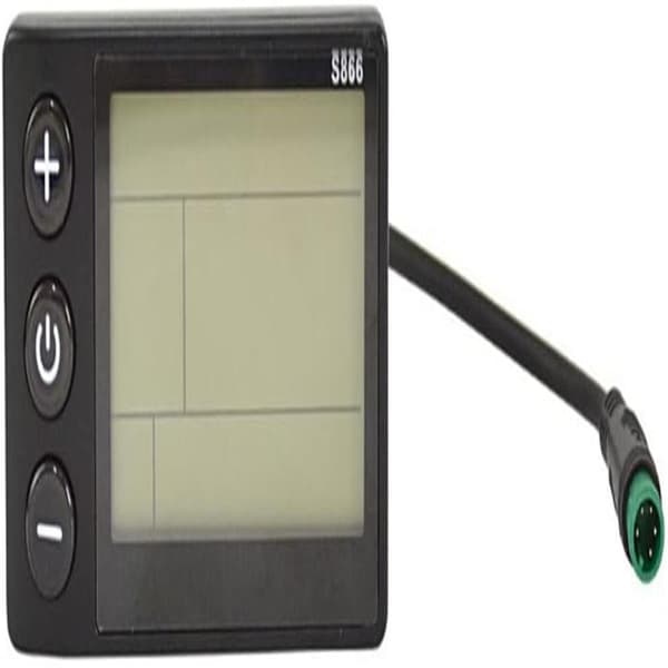 S866 Elcykel LCD-Skärm E-Bike E-Scooter Display Instrument Kontrollpanel med Vattentät