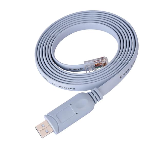 USB2.0 hann til RJ45 hann CAT5 seriell konsoll flatkabel for Cisco rutere og svitsjer