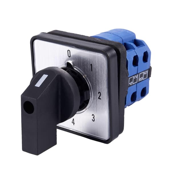 5X 8 terminaler 5 positioner Master Control Rotary Cam Switch 20A Sort+Blå Black&blue
