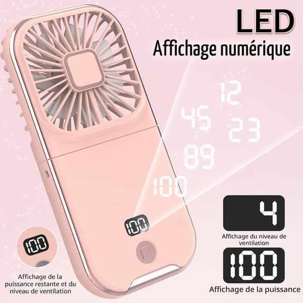 Minilommevifte, rosa