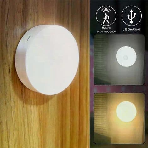 Sensor vegglampe, smart LED nattbordslampe, nattlys