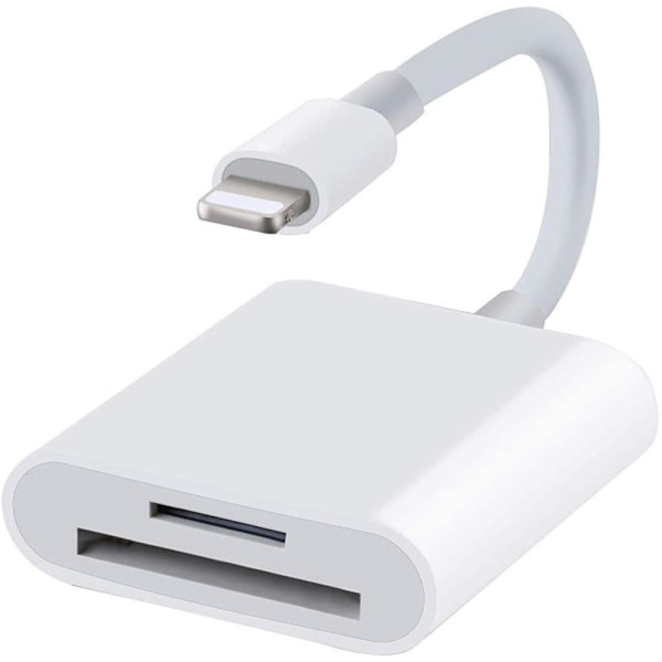 Lightning til SD-kortleser iPhone Hvit - SD-kortleser