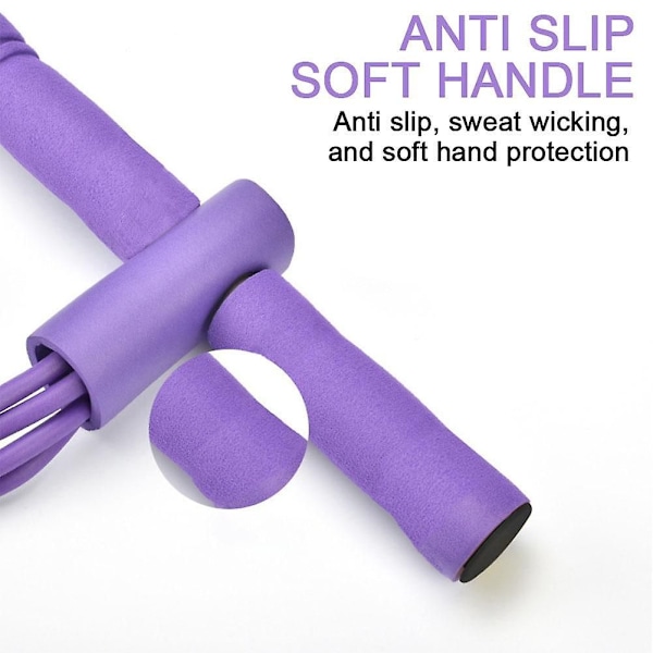 Hjemmesportsudstyr Fitness Elastisk Sit-up 2 Træktov Abdominal Træningsudstyr Purple