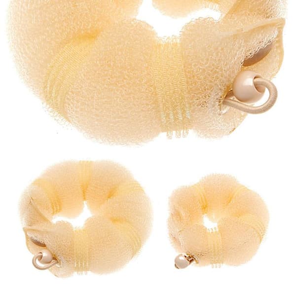 2 stk Magisk Hårstyling Twist Ring Former Donut Chignon Hårknute Maker Clip Hårruller Små & Store (Hvit)