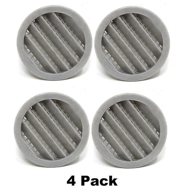 3\" Rund Plastikk Lamell Soffit Luftventil Reptil Skjerm Grill Deksel (4, Grå)