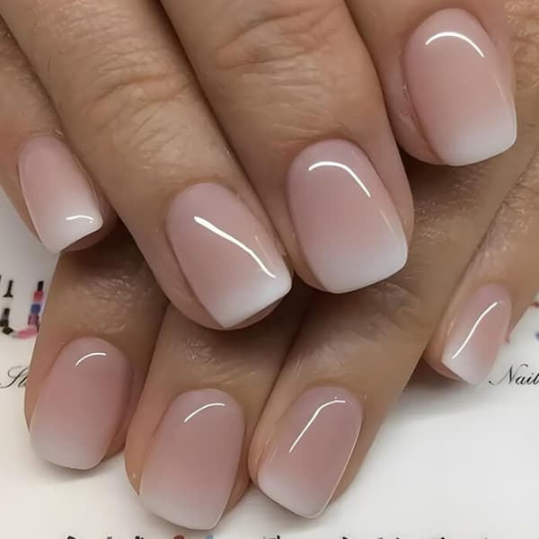 24-delt fransk manicure sæt, til korte og firkantede negle