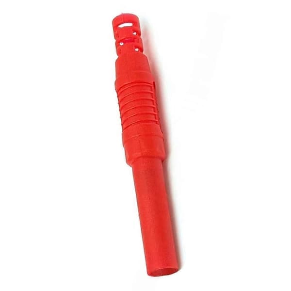 Messingisoleret indkapslet sikkerhedsbananhunstik loddestik forbindelse instrumenttest DIY elektrisk forbindelse A Red