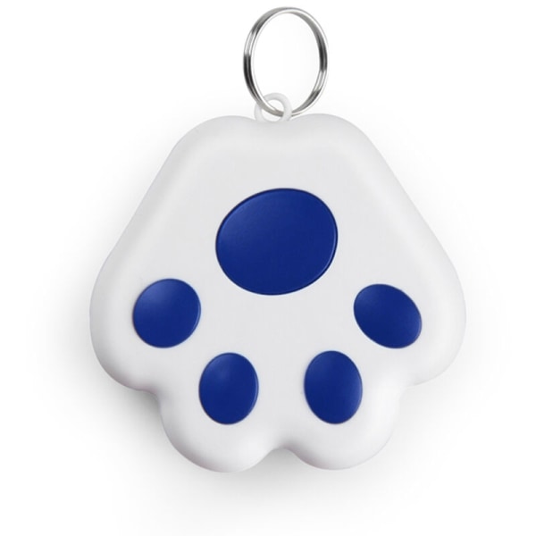 Smart GPS Tracker Dog Paw BT Locator Anti-Lost Alarm Sensor Selfie Shutter Stemmeopptak for Key Wallet Car, Modell: Dark Blue