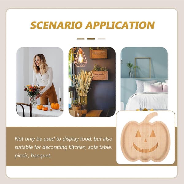 Halloween Pumpaformad Serveringsbricka för Snacks Godis Halloween Matfat Pumpaformad Serveringsfat Snacksfat Fruktfat