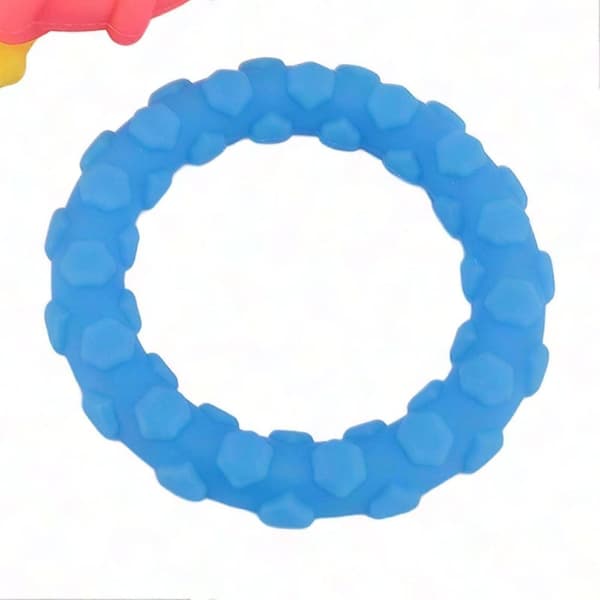 4 stk. Sensoriske ringe til børn, livlige silikone teksturerede fidget armbånd, hudvenlige sensoriske legetøj