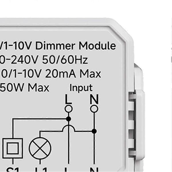 0/1-10V Tuya Smart WiFi LED Dæmper Controller Push Dæmper Smart Life APP Kontrol 100-240V A White