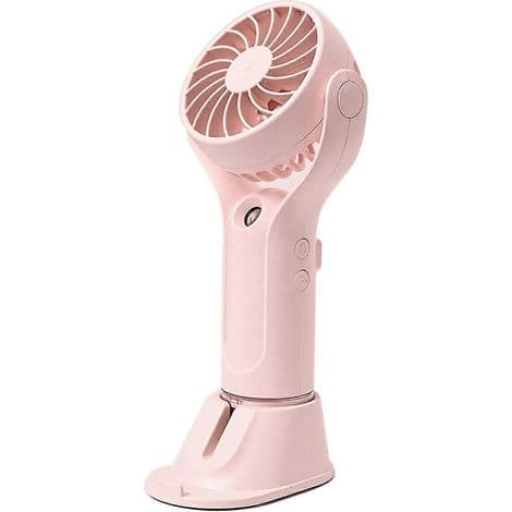 Bord-/rejseventilator, ideel til rejser og udendørs aktiviteter (pink)