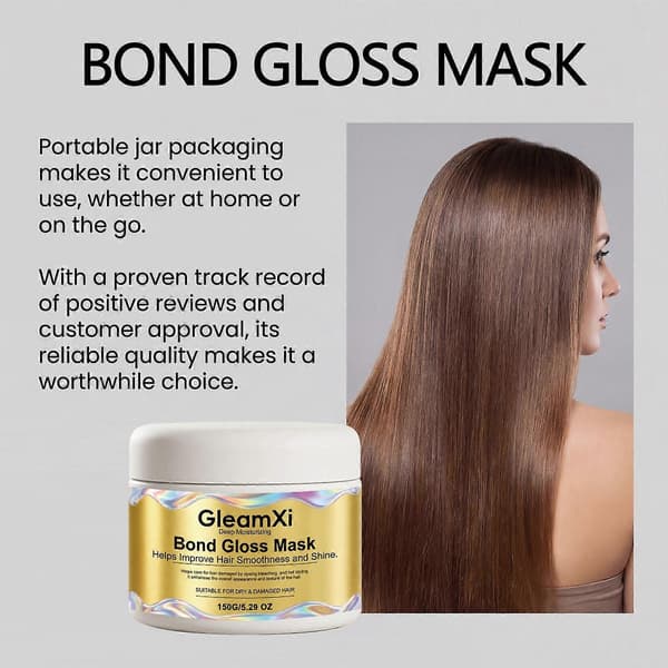 Bond Gloss Hårmask, 150g Djupåterfuktande Behandling för Torrt Hår 1PCS