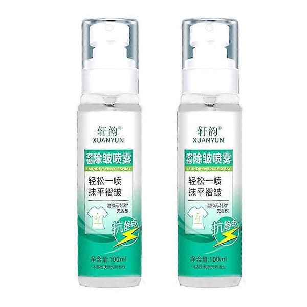 Skånsom Formel Bærbar Tøj Krøludglatter Spray 2pcs