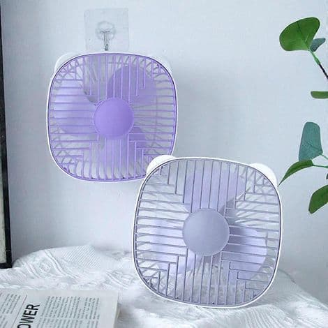 USB-loftventilator, skrivebordsventilator til indendørs og udendørs brug (grå)