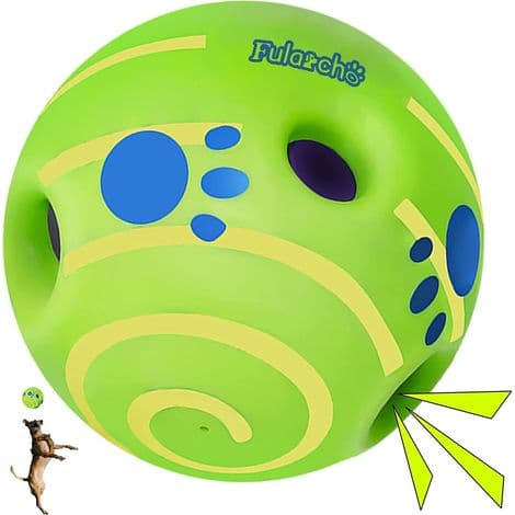 Interaktiv hundeball, egnet for store hunder, 5,5-tommers vrikkende ball