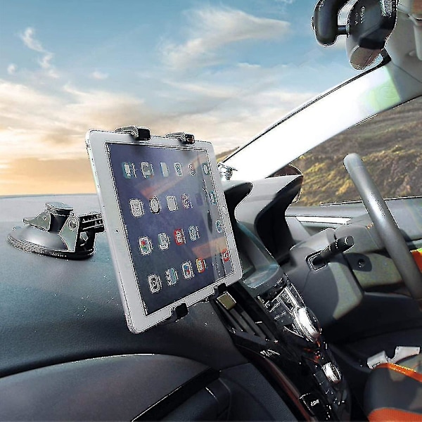 Bil Tablet Ipad Hållare Montering, Sugkopp Tablett Hållare Ställ För Bil Vindruta Dash Skrivbord Köksvägg Kompatibel Mest 7-10 Inches Surfplatta