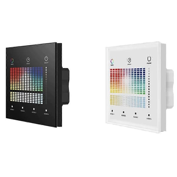 DALI Väggmonterad Smart Panel Fjärrkontroll RCB&CCT Dimmerpanel LED Smart Dimmerkontroll för Smarta Hem Svart Noir